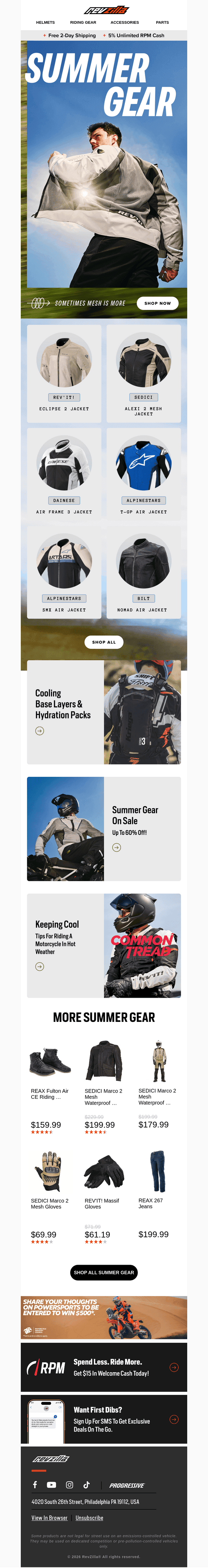 Mesh Gear = Better Summer Rides
