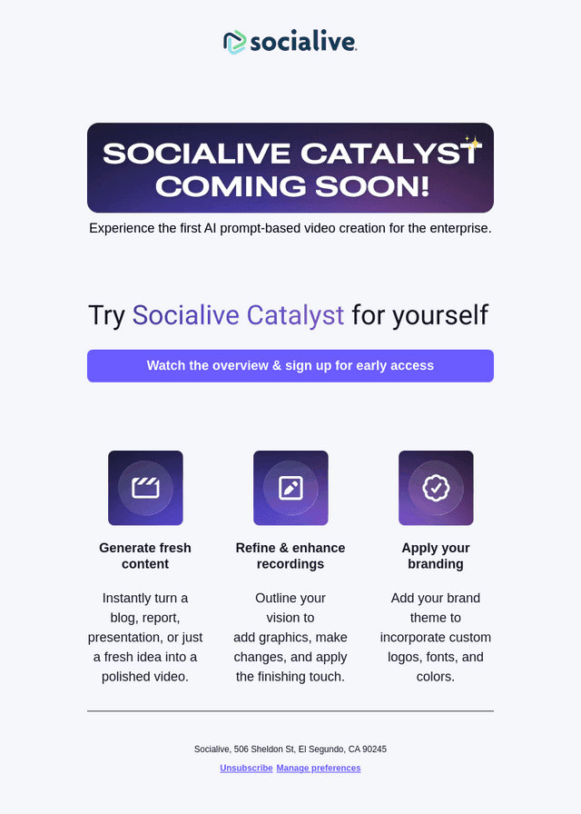 Socialive email from Mon, Jul 27, 2026