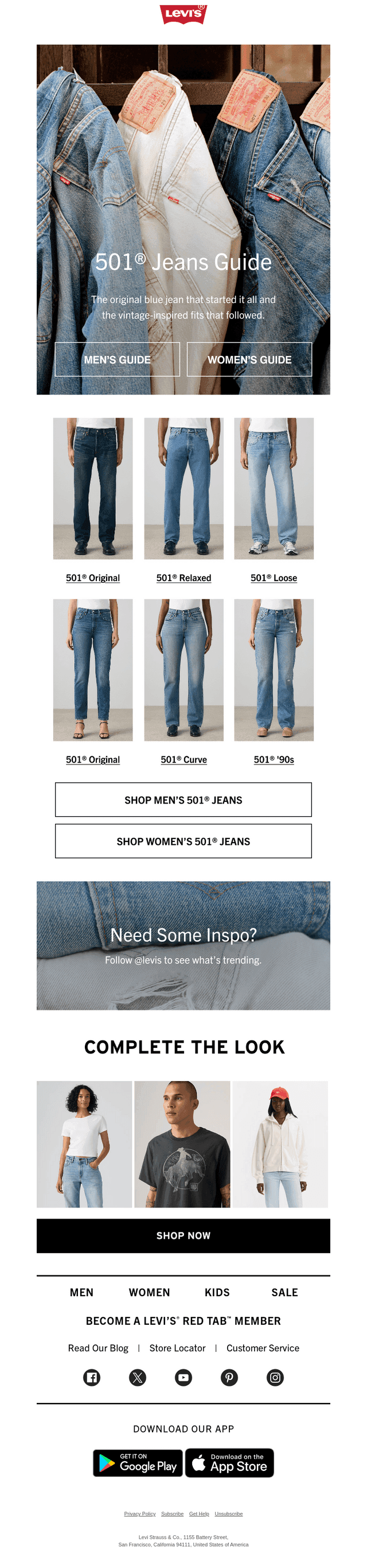 Just In: The 501® Jeans Guide