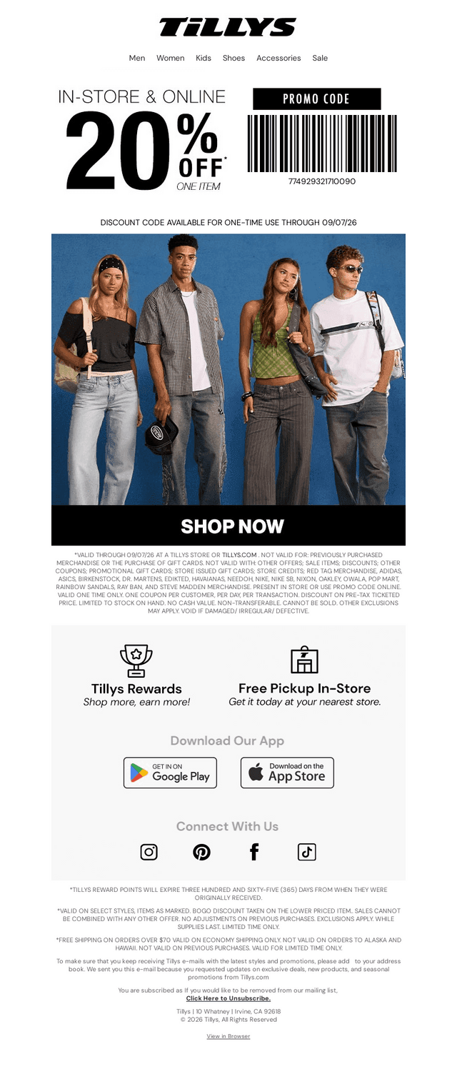 Exclusive: 20% Off One Item Just for YOU!