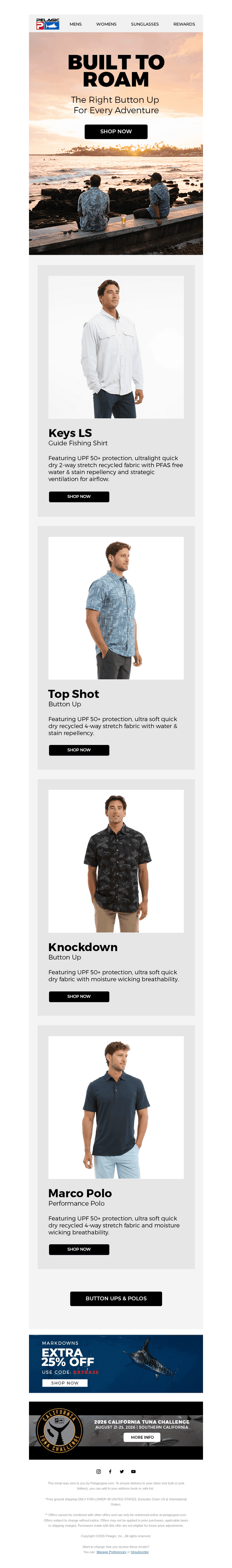 The Right Button Up For Every Adventure