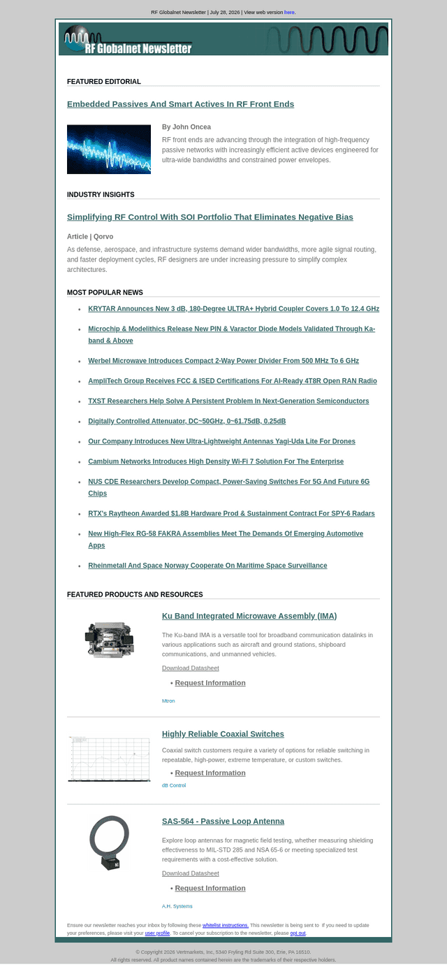 Spotlight On Passive & Control Components