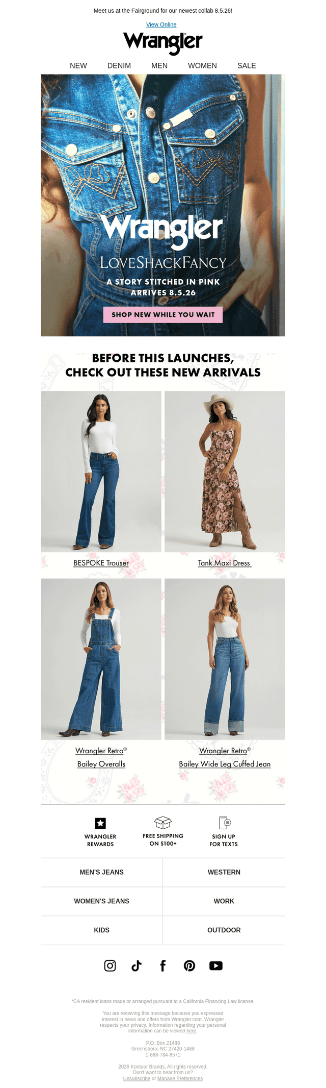 LoveShackFancy is coming to Wrangler 💗