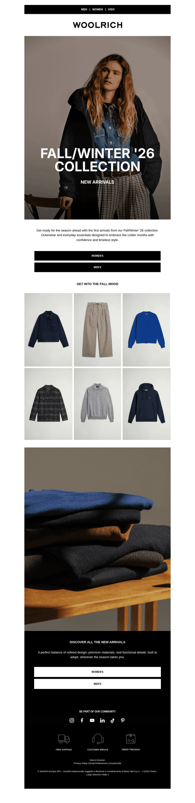 Woolrich email from Tue, Jul 28, 2026