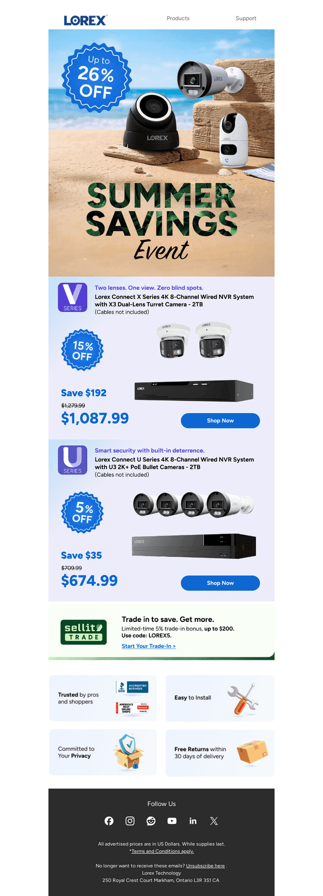 Summer Savings Event: Save Up to 26%