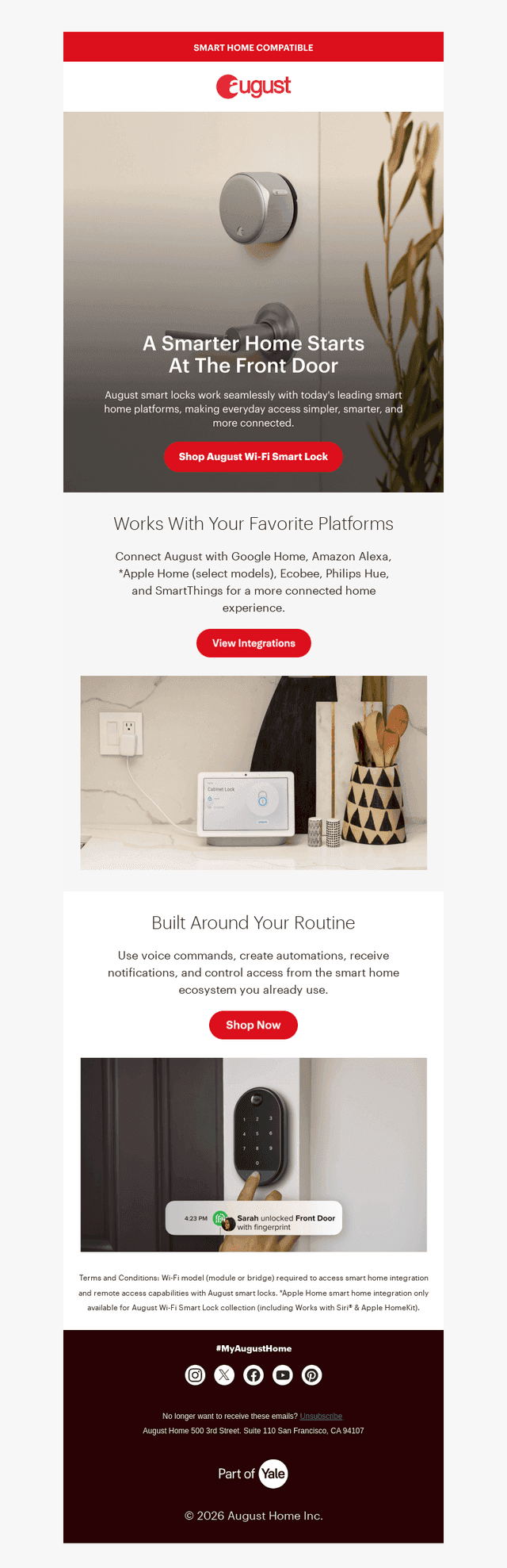 One Lock. Your Entire Smart Home In Sync.