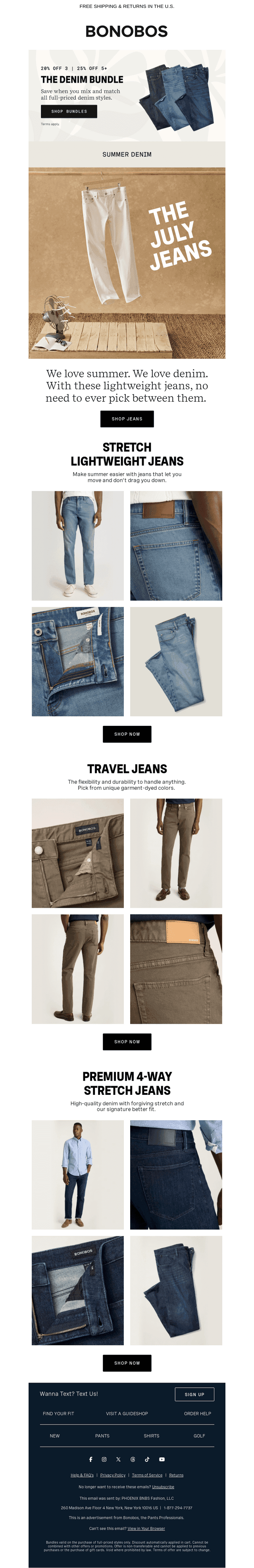 Jeans Made for July Heat