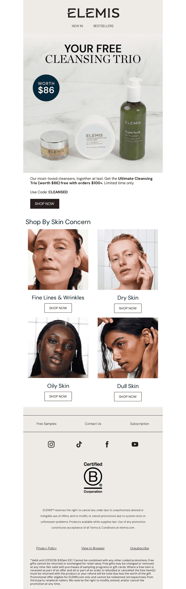 Your Complimentary Cleansing Trio Awaits