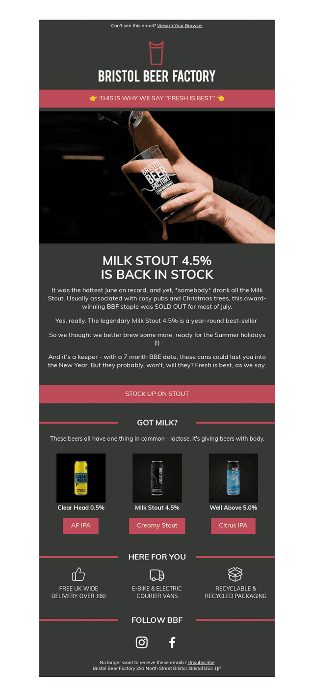 Bristol Beer Factory email from Wed, Jul 29, 2026