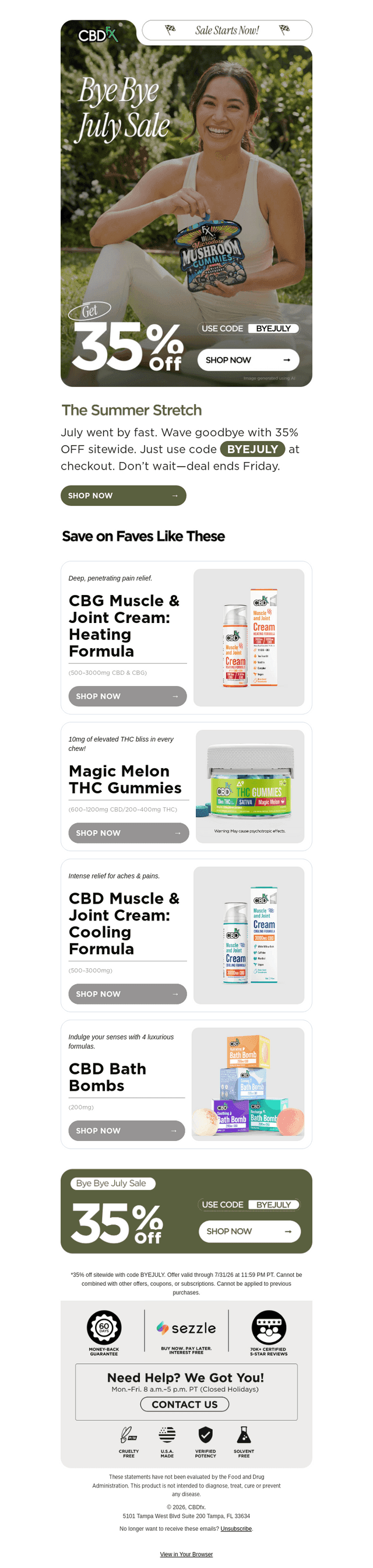 End July with 35% OFF your next order!