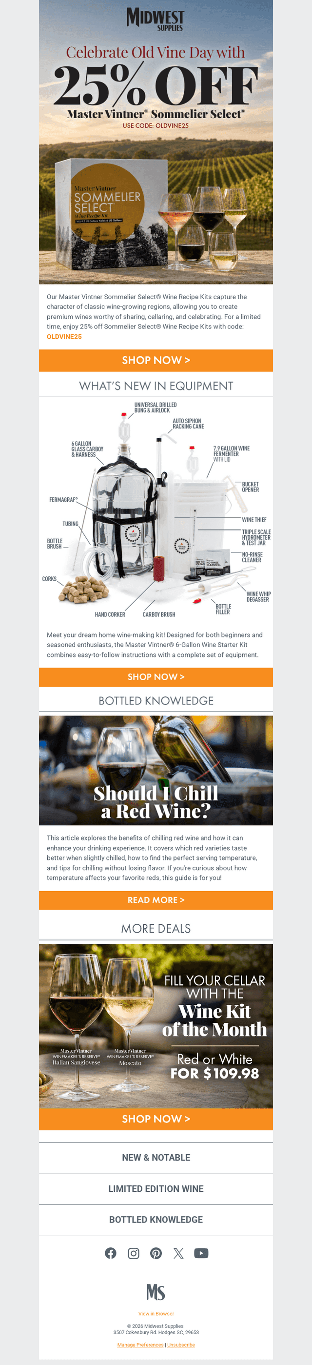 Old Vines. Timeless Wines. Save 25%.