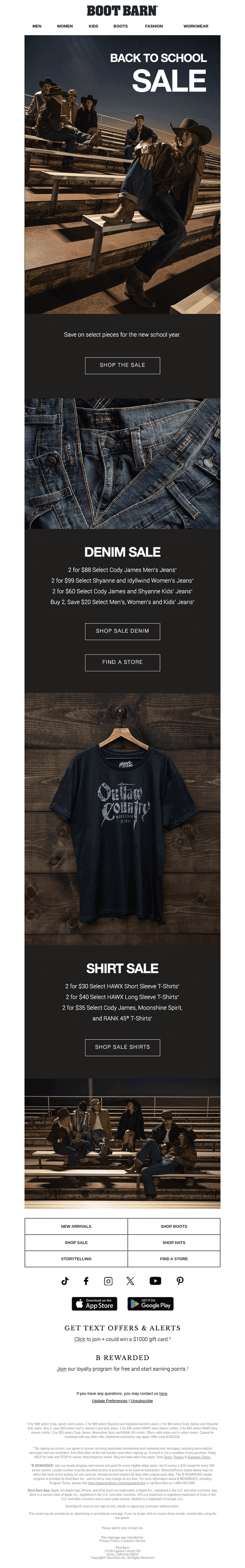Boot Barn email from Wed, Jul 29, 2026