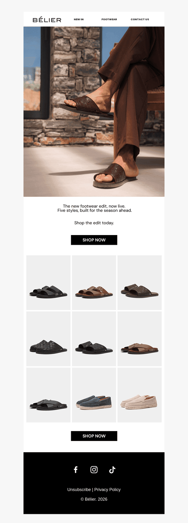 Footwear, now live.