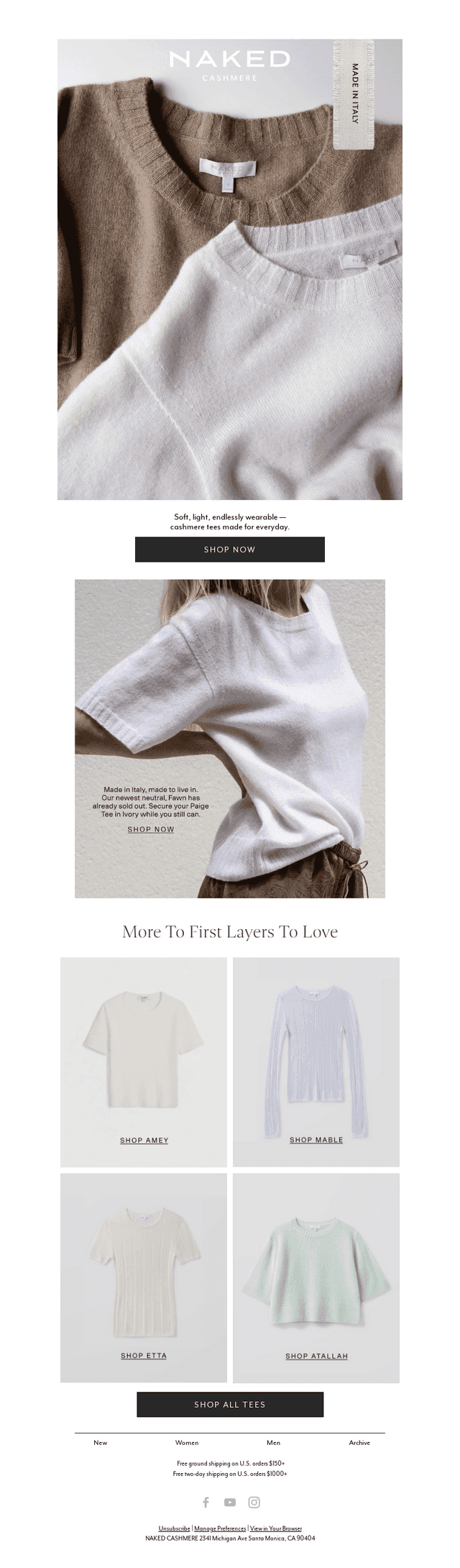 Going Fast: Lightweight Tees