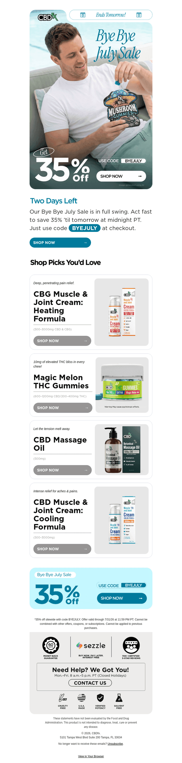 Ends Tomorrow: 35% OFF CBD & THC faves!