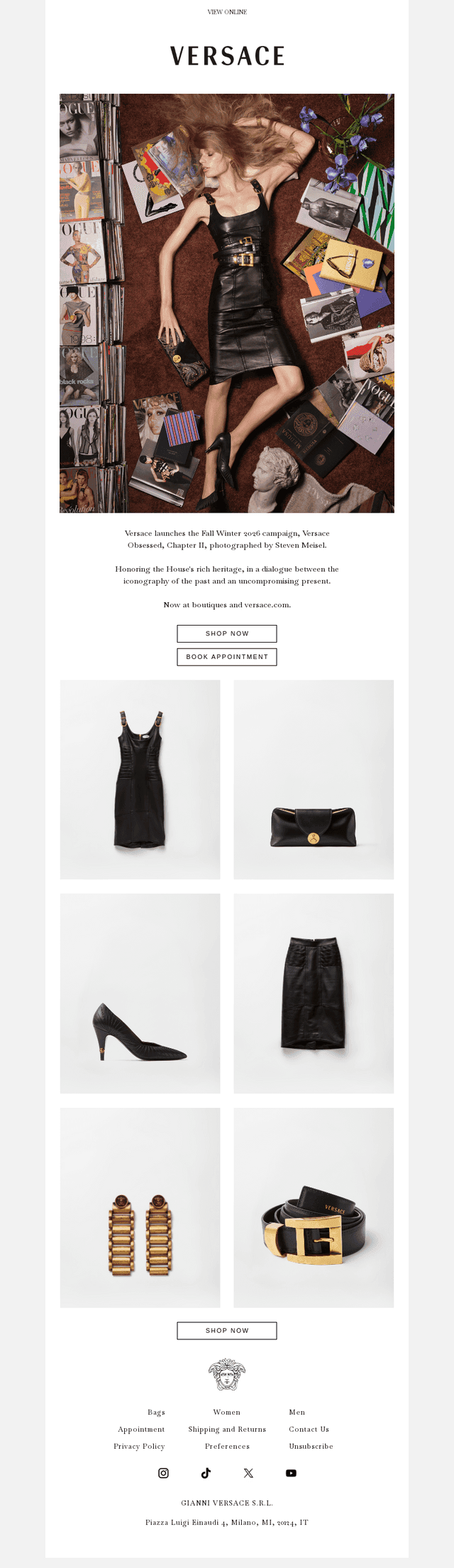Versace email from Thu, Jul 30, 2026