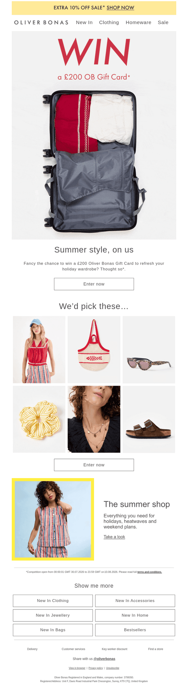 Oliver Bonas email from Thu, Jul 30, 2026