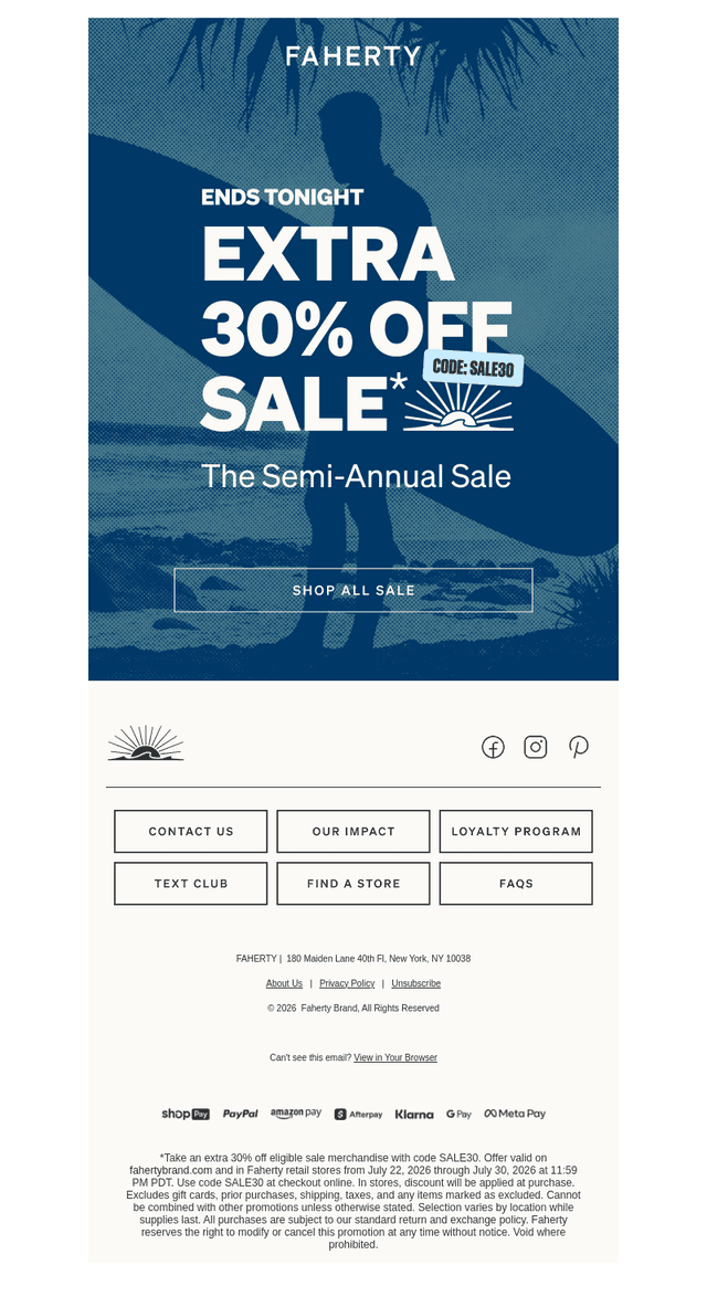 Last Chance for Extra 30% Off