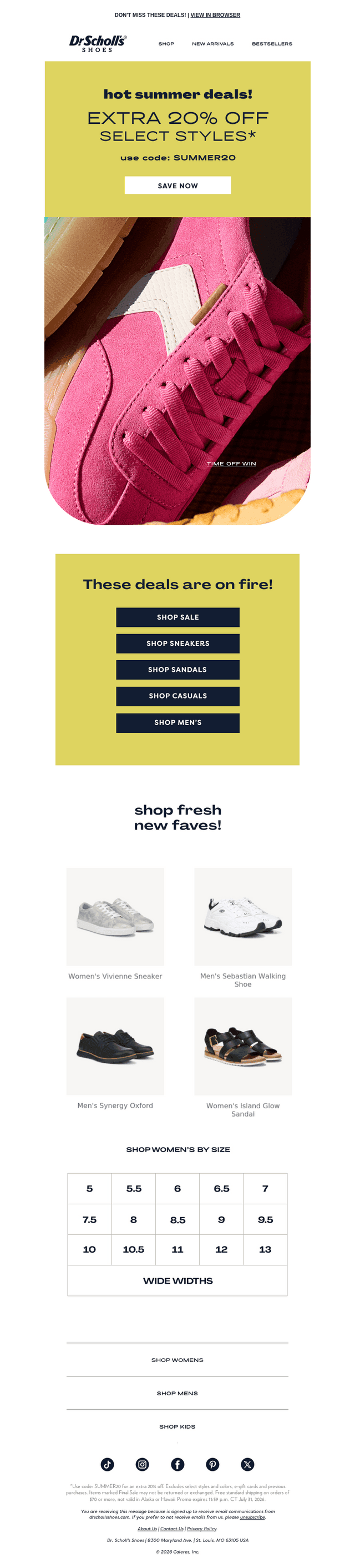 🔥HOT SUMMER DEALS! Extra 20% off select styles