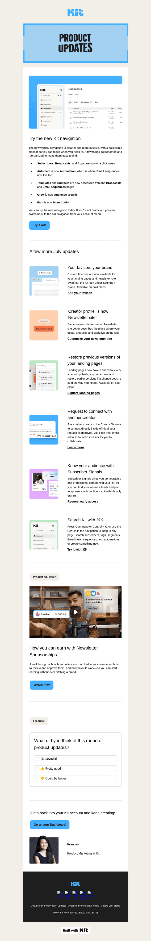 ConvertKit email from Thu, Jul 30, 2026