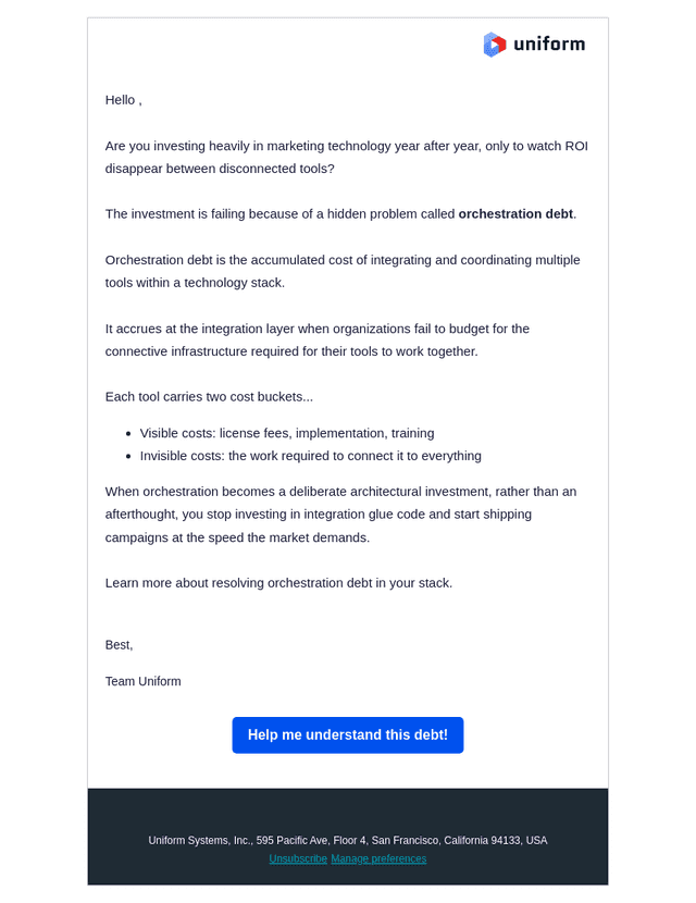 ROI lost to connecting and maintaining new tools?