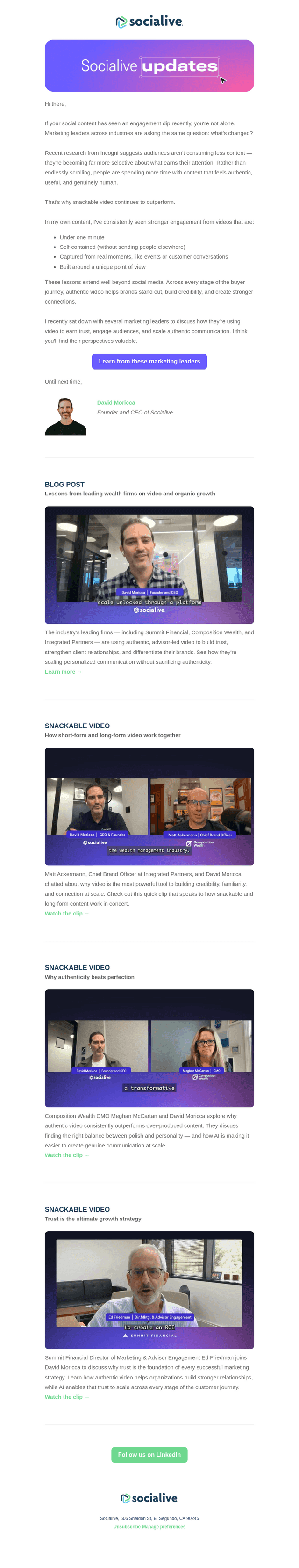 Socialive email from Thu, Jul 30, 2026