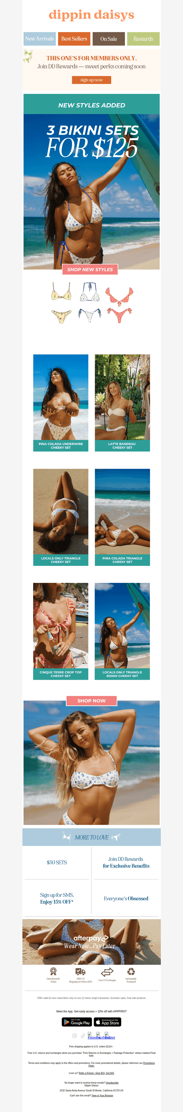 JUST ADDED: 3 FOR $125 BIKINIS 👙