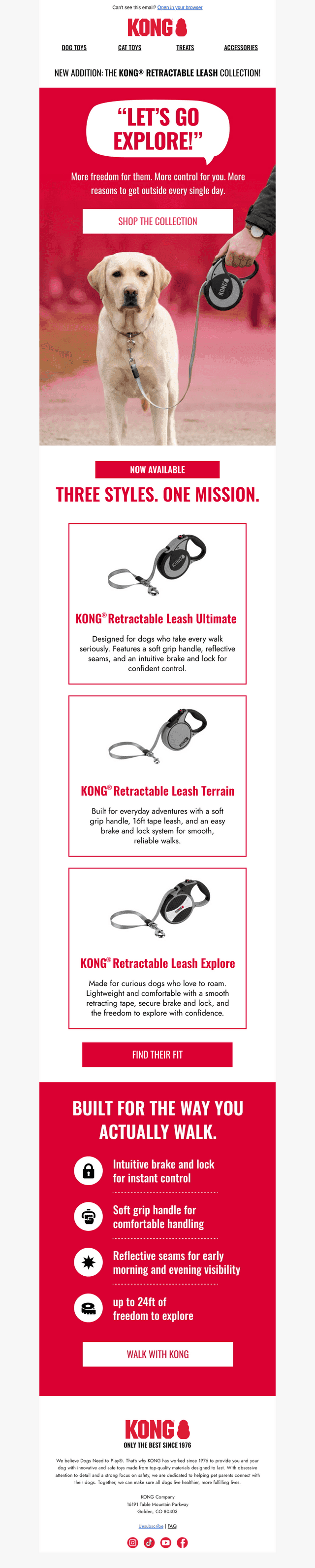 KONG Company email from Thu, Jul 30, 2026