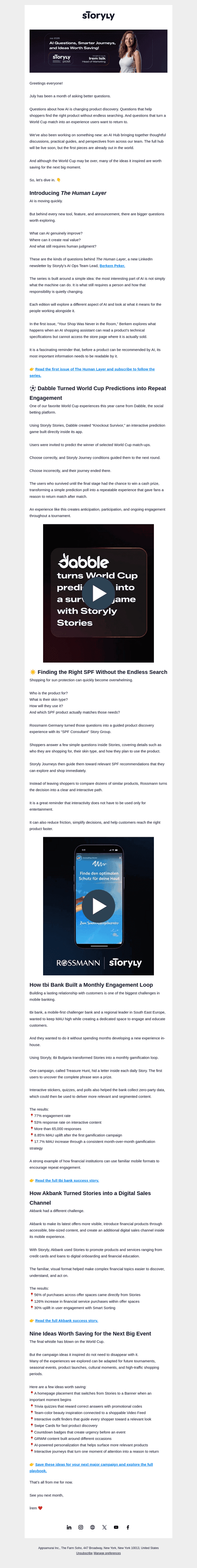 Storyly email from Fri, Jul 31, 2026