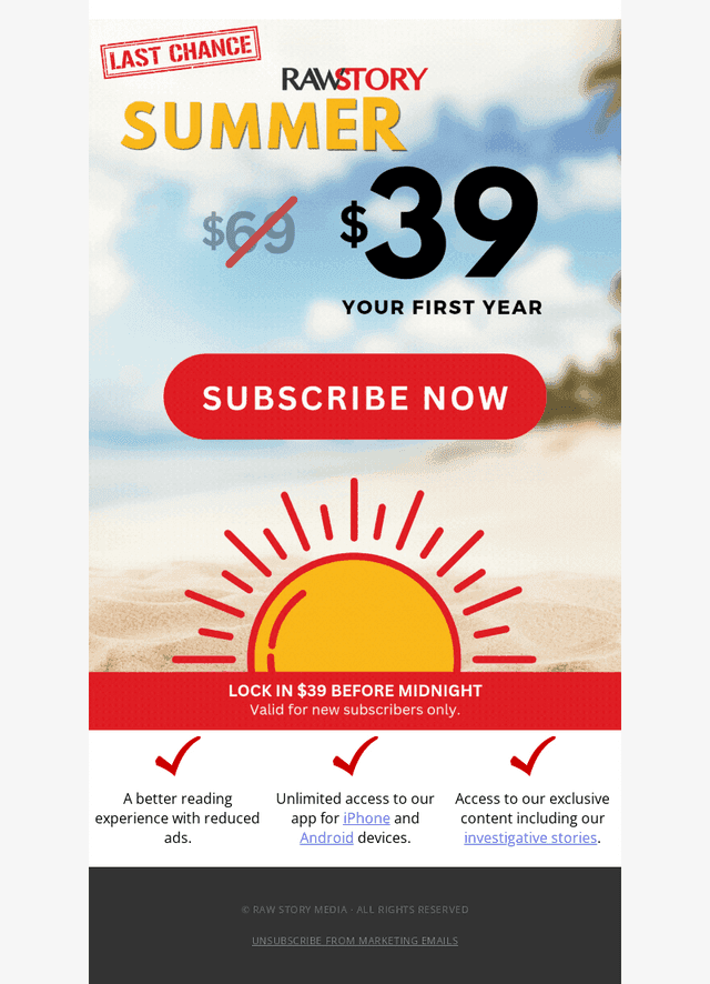 Final hours: $39 for your first year