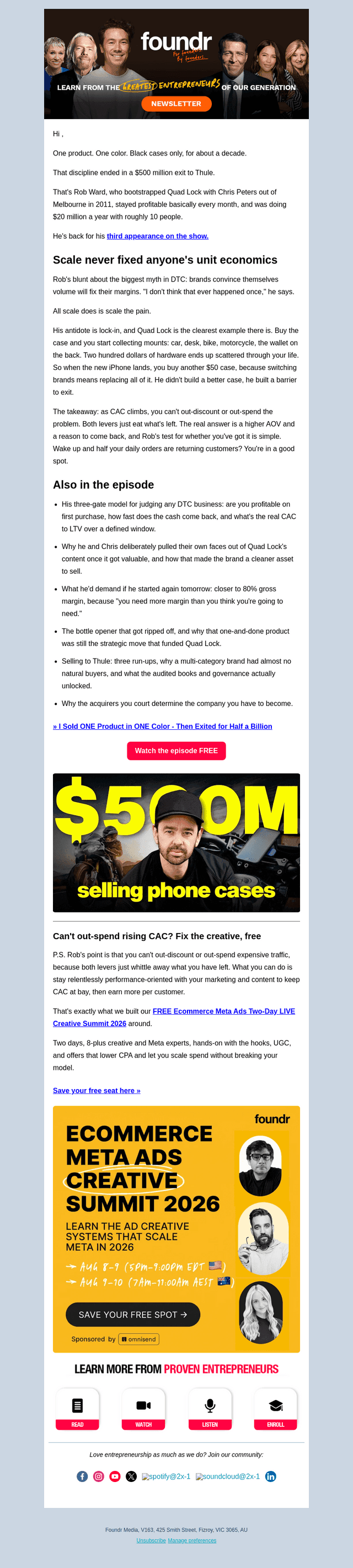 Foundr email from Fri, Jul 31, 2026