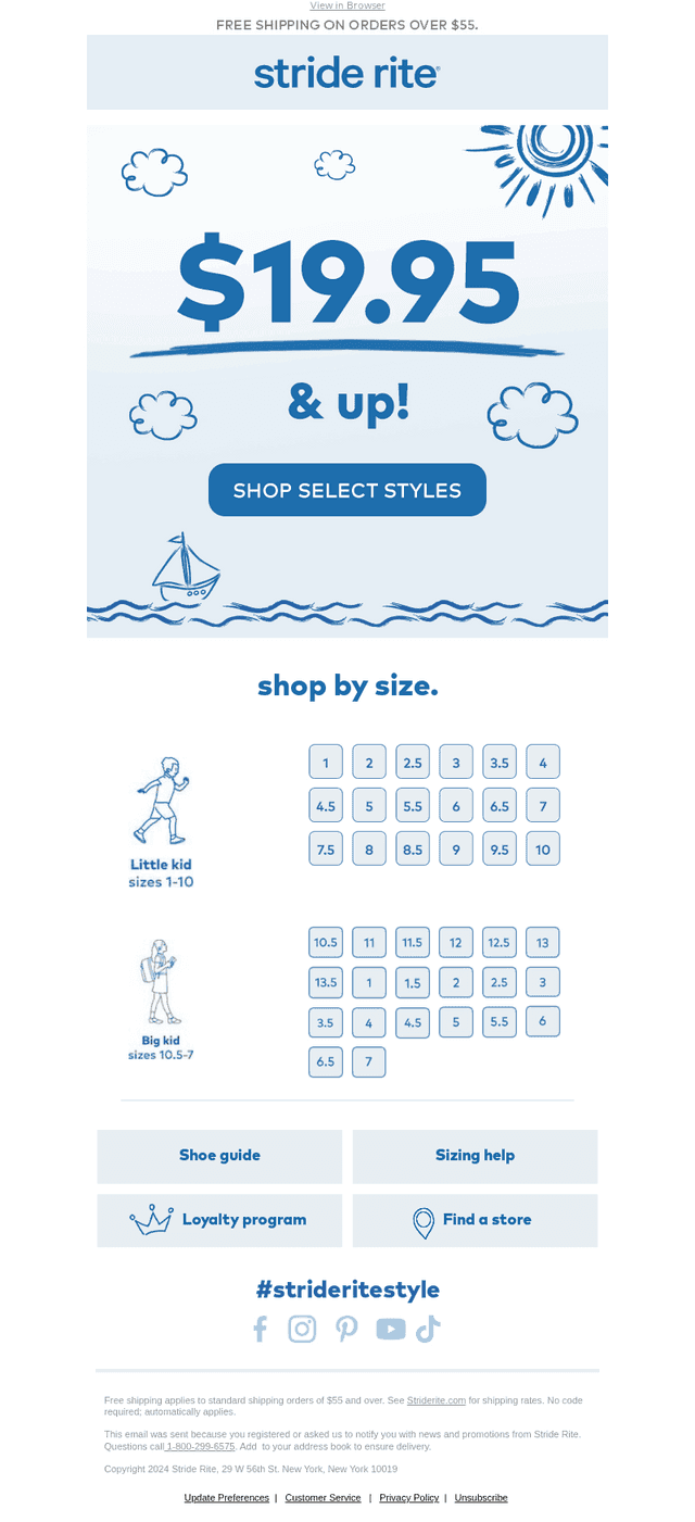 Stride Rite email from Sat, Aug 1, 2026