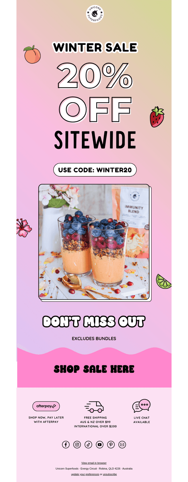 20% OFF SITEWIDE ✨
