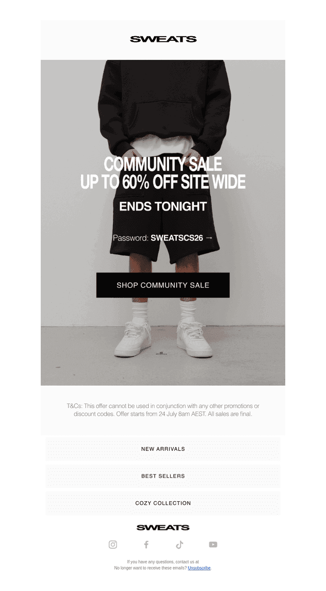 ENDS TONIGHT: UP TO 60% OFF