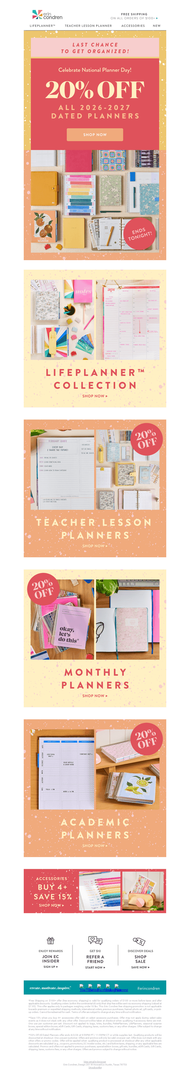 20% Off Planners—Your Last Chance!