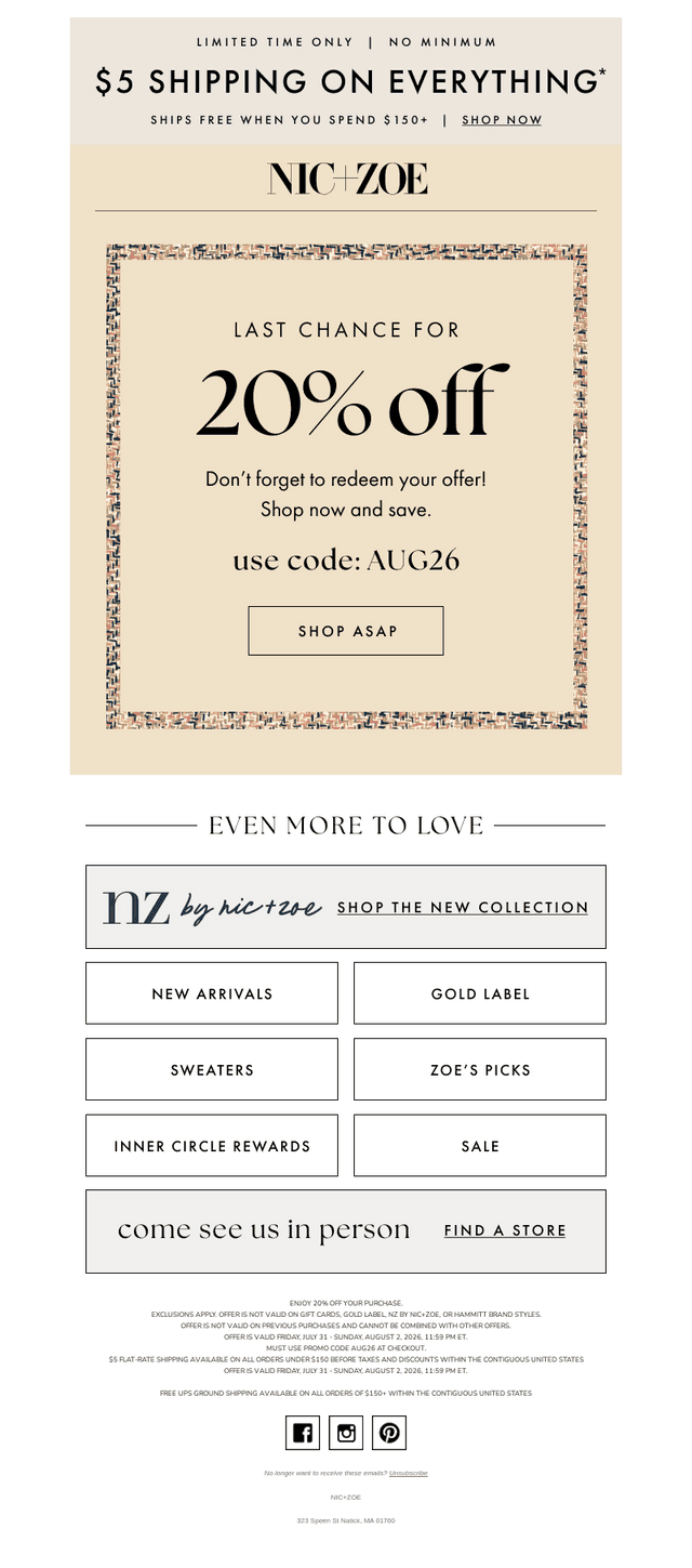Last day to save 20%