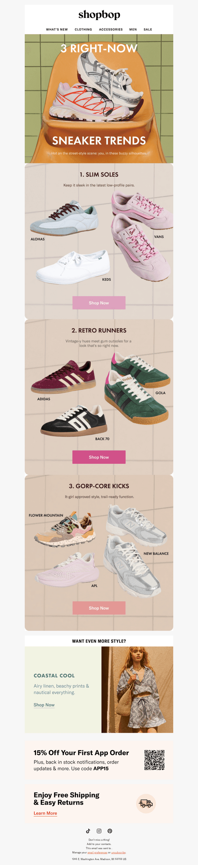 The sneakers on every sidewalk