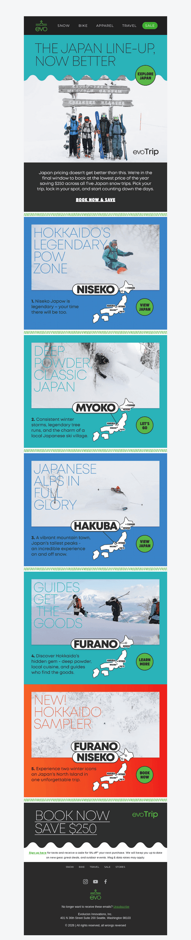 Save $250 On evoTrip Japan Ski/Ride