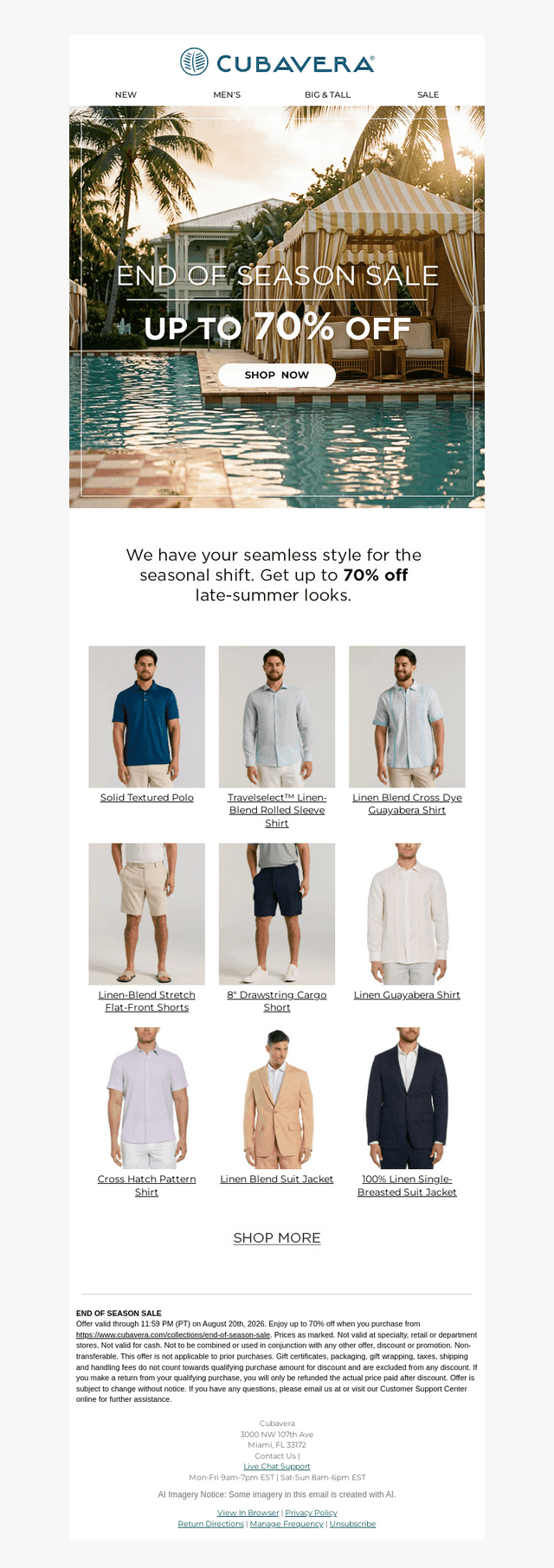 Your Summer Refresh, Now up to 70% OFF