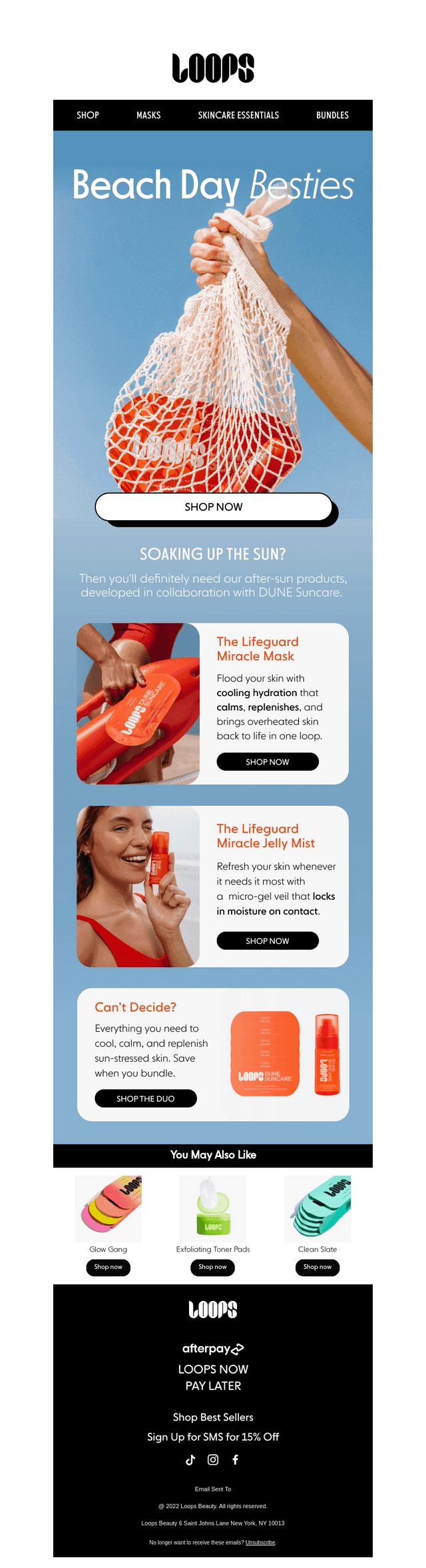 Loops Beauty email from Sun, Aug 2, 2026