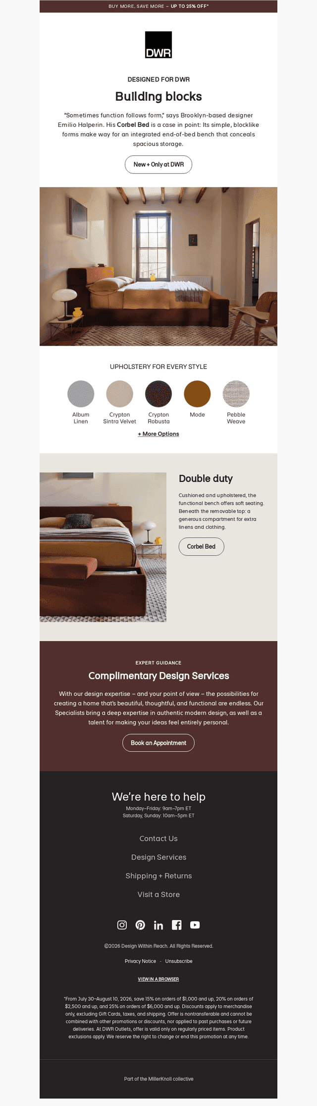 New: Corbel Bed hides storage in plain sight