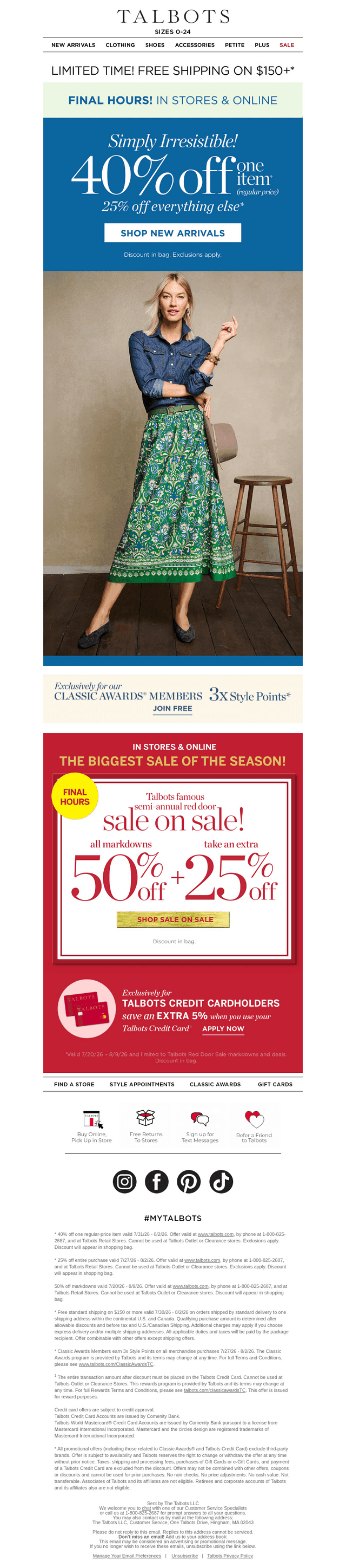 40% off 1 + 25% off the rest LAST CALL!*