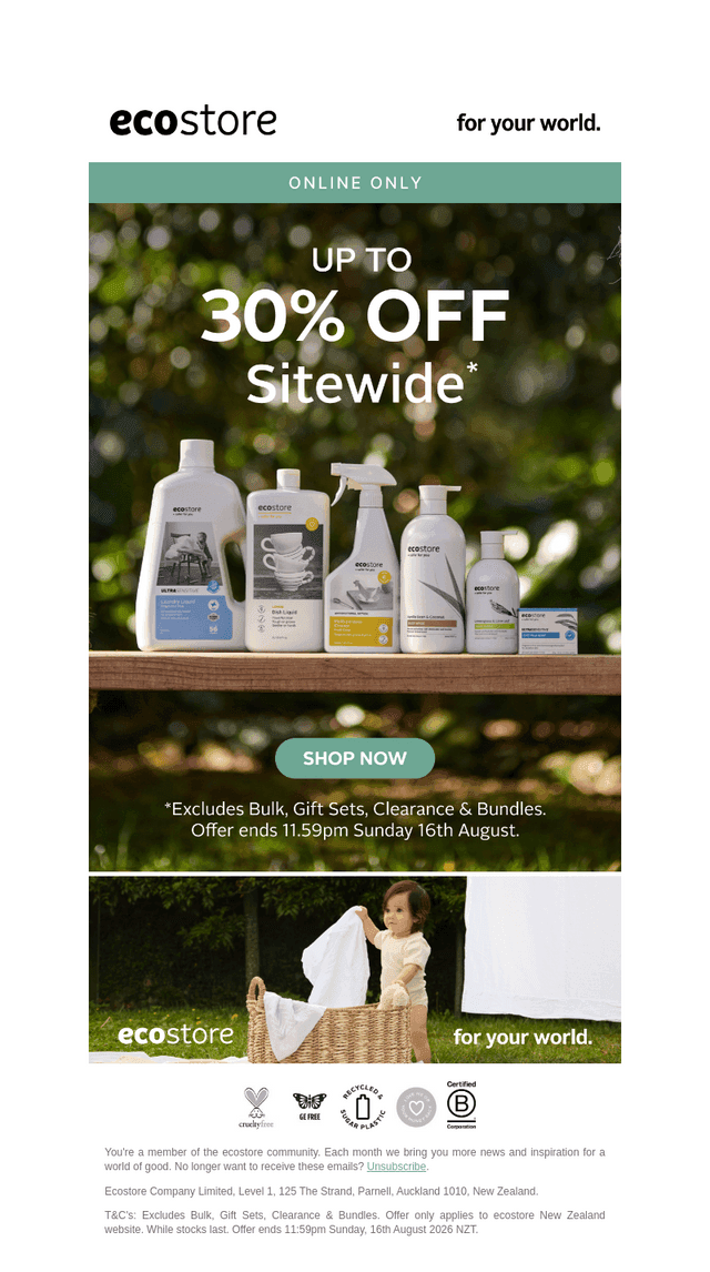 Sitewide offer starts now!