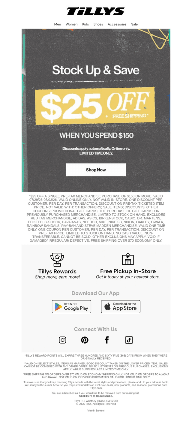 $25 Off + FREE Shipping 🤑 Ends Today!