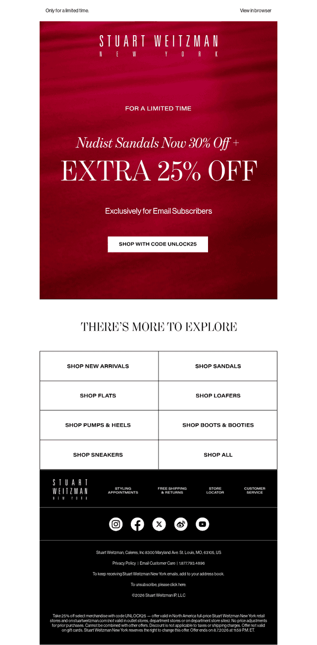 Extra 25% Off Sale: Exclusively for Email Subscribers