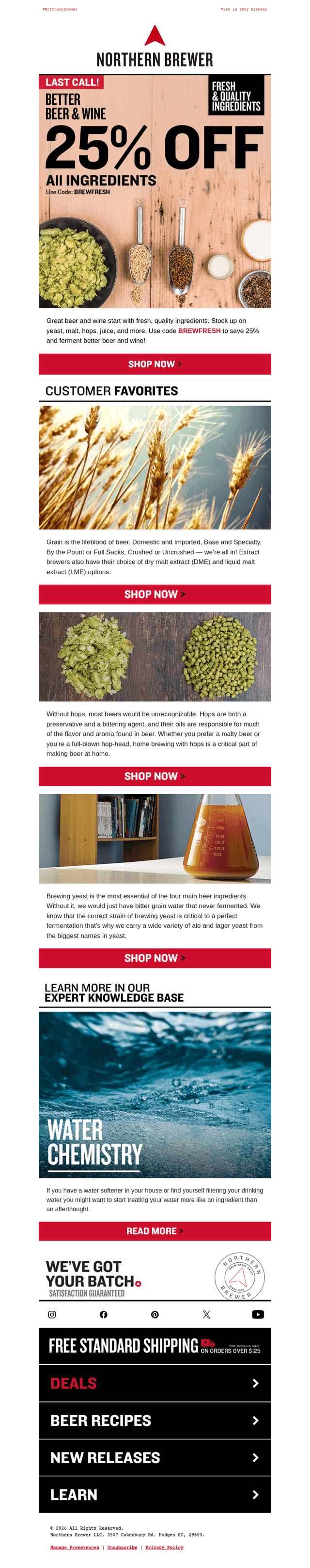 Final Hours: 25% Off All Ingredients