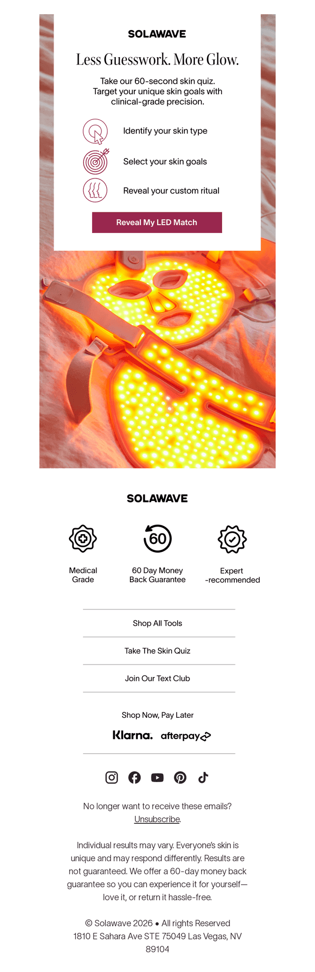 Solawave email from Mon, Aug 3, 2026