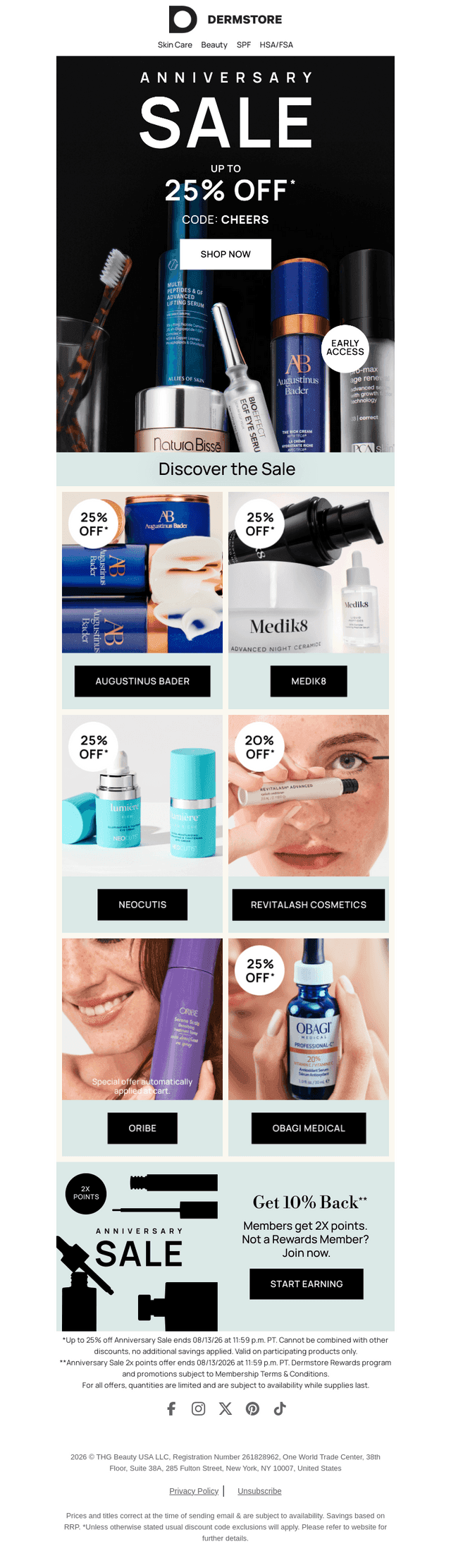 DermStore email from Mon, Aug 3, 2026