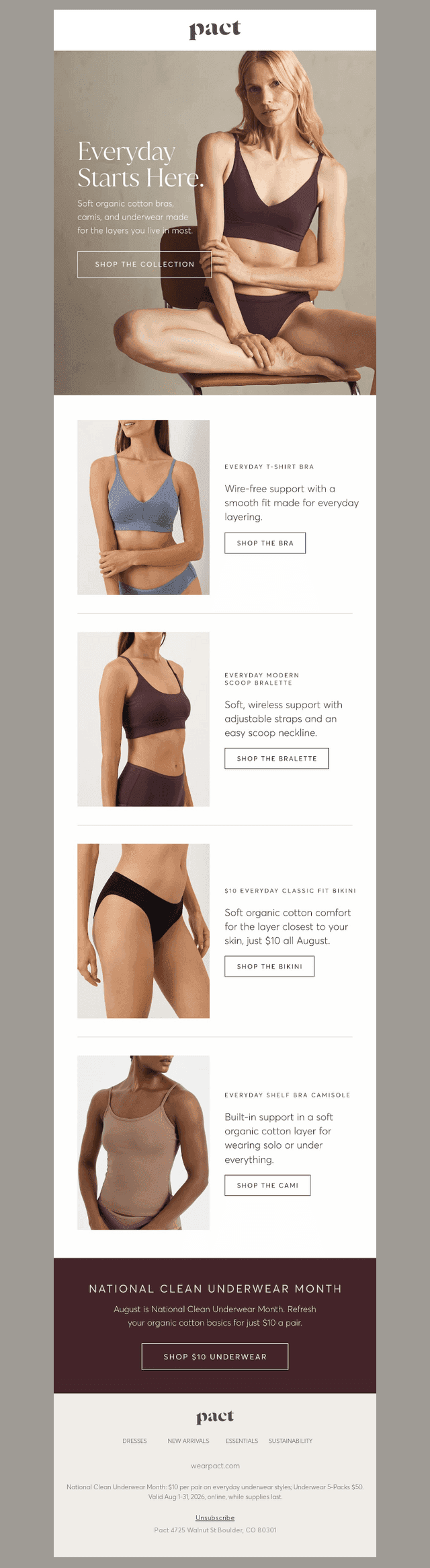 Wear Pact email from Tue, Aug 4, 2026