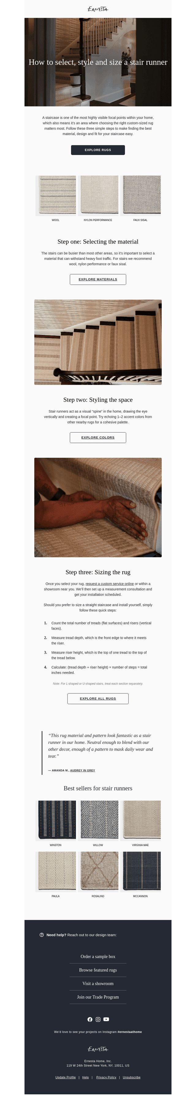 Choosing the right stair runner